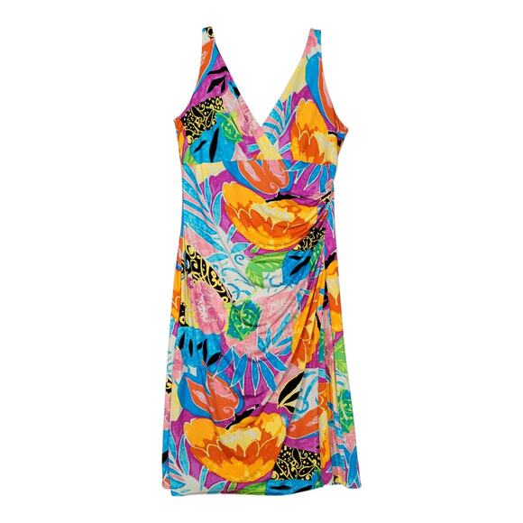 Lauren Ralph Lauren Dress‎ Tropical Multicolor Sleeveless Women's Size 12 - Picture 2 of 15